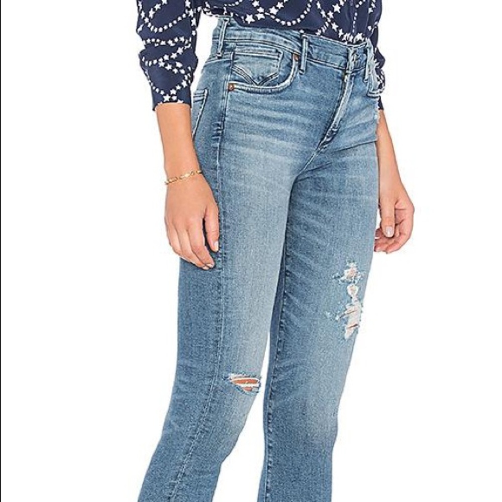Agolde Sophie Ripped High Waist Crop Jean In Spell - Picture 12 of 13
